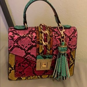 ALDO colorful snakeskin bag with strap